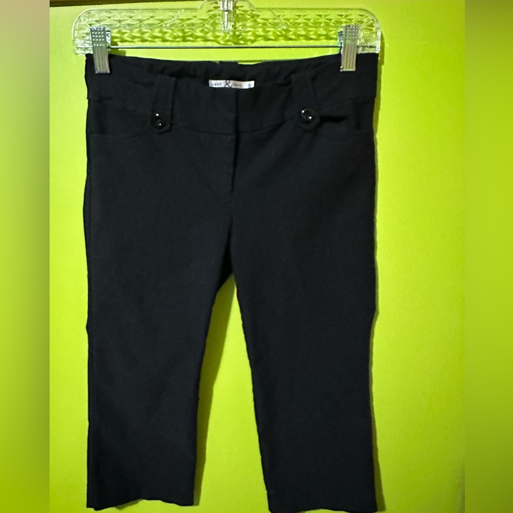 Have & Have black stretch cropped dress pants